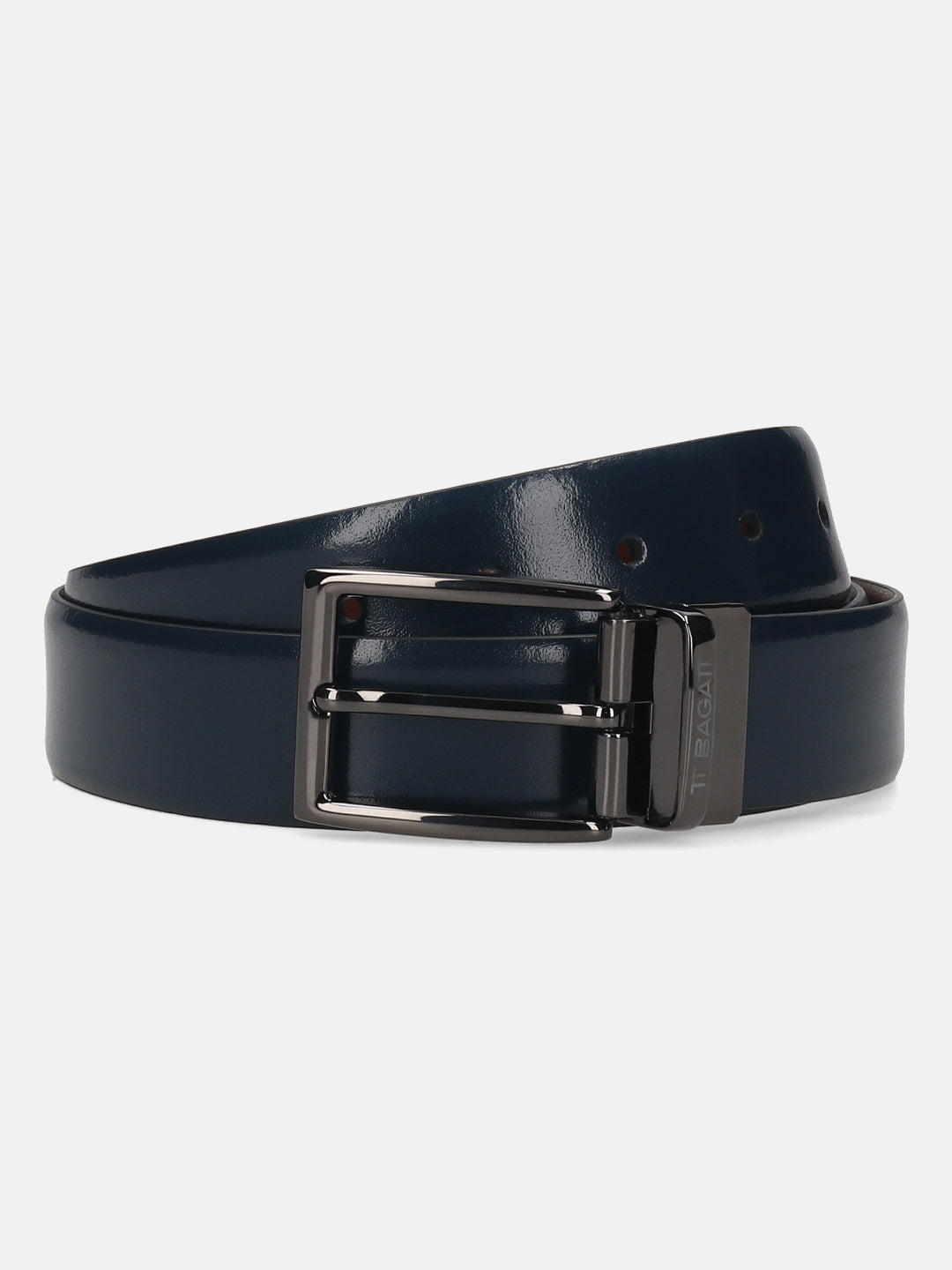 BAGATT Blue  Italian Leather Reversible Belt