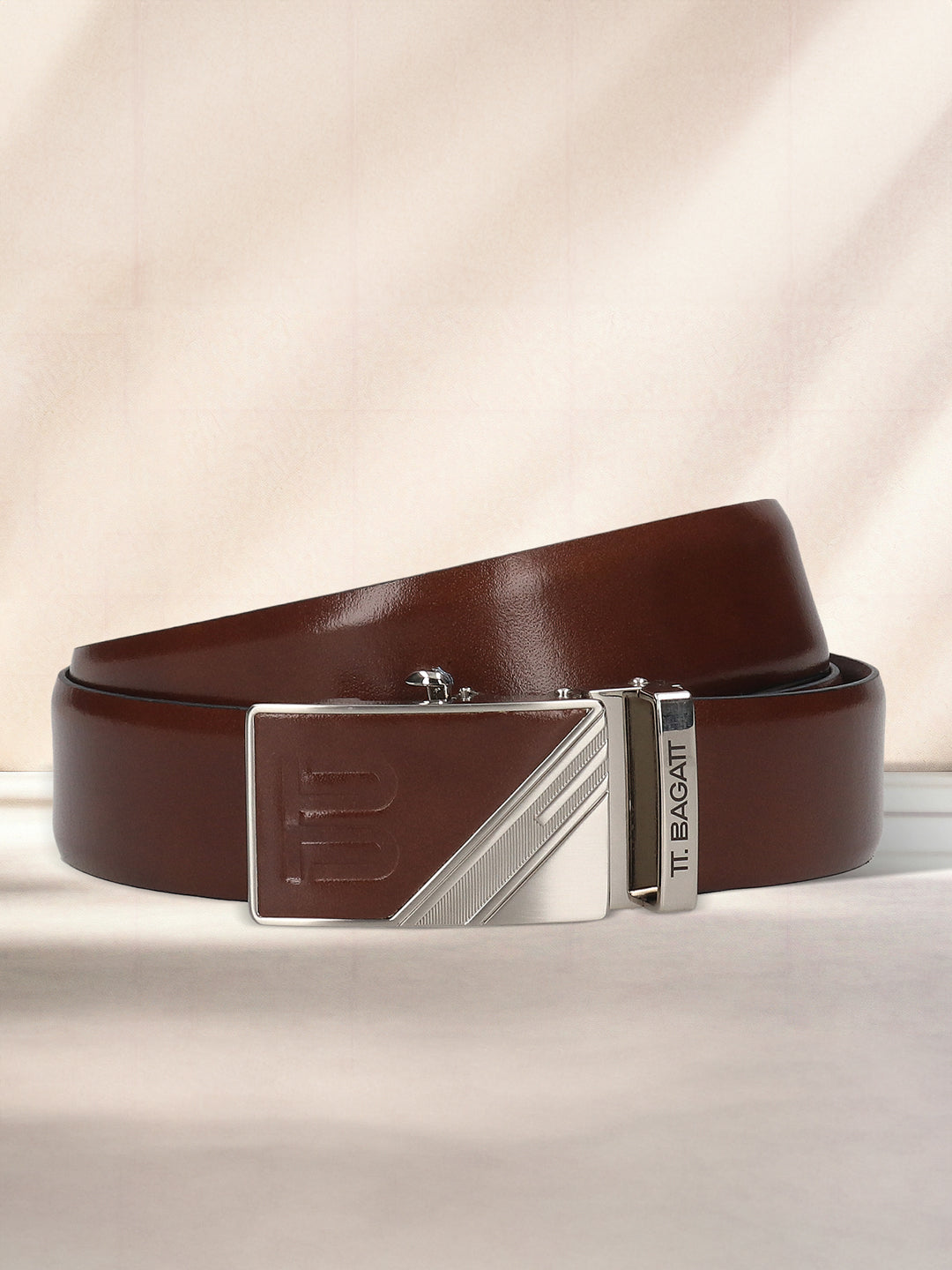 BAGATT Brown Full Grain Italian Leather Non-Reversible Belt
