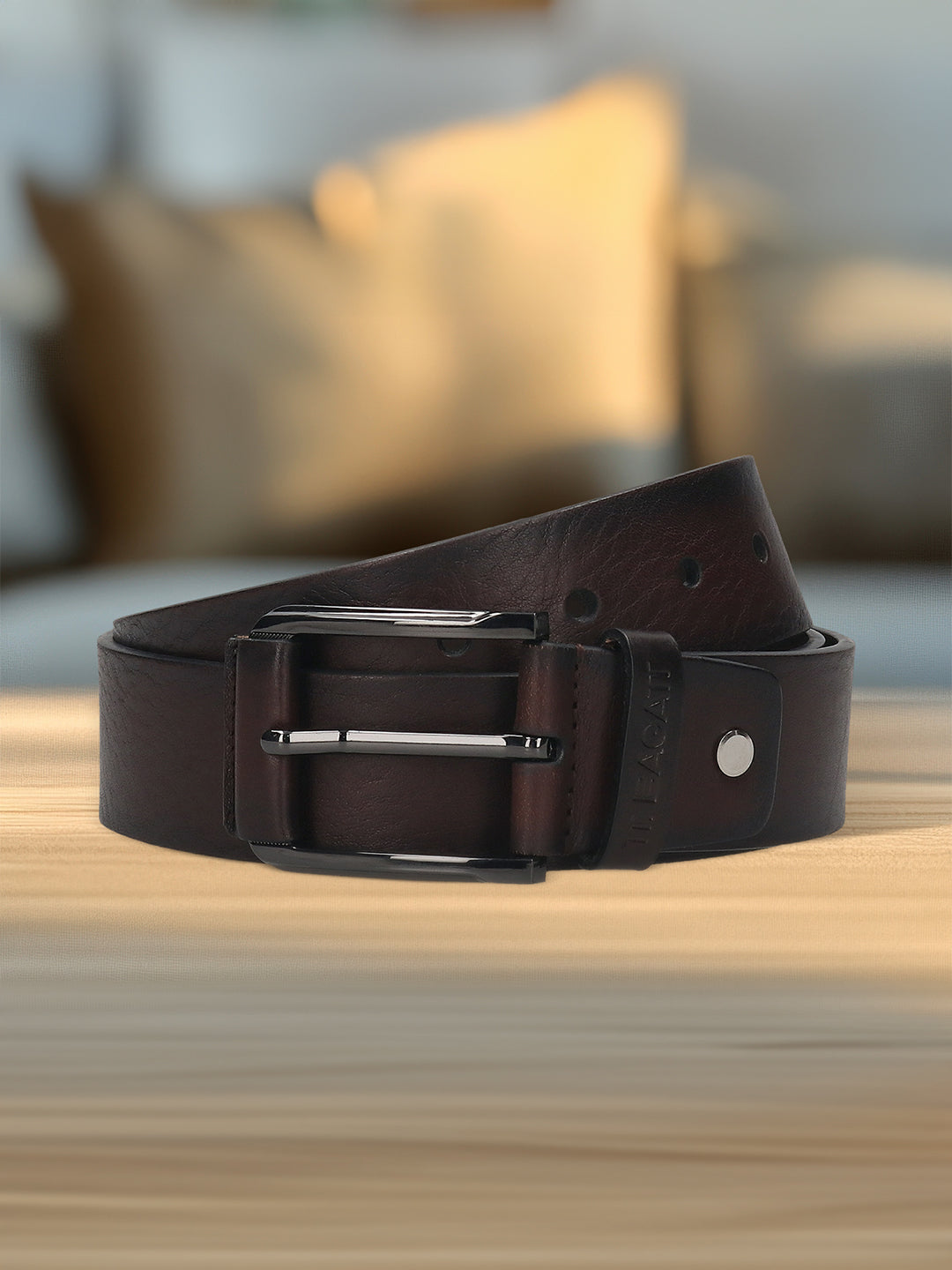 BAGATT Dark Brown Full Grain Italian Leather Non-Reversible Belt