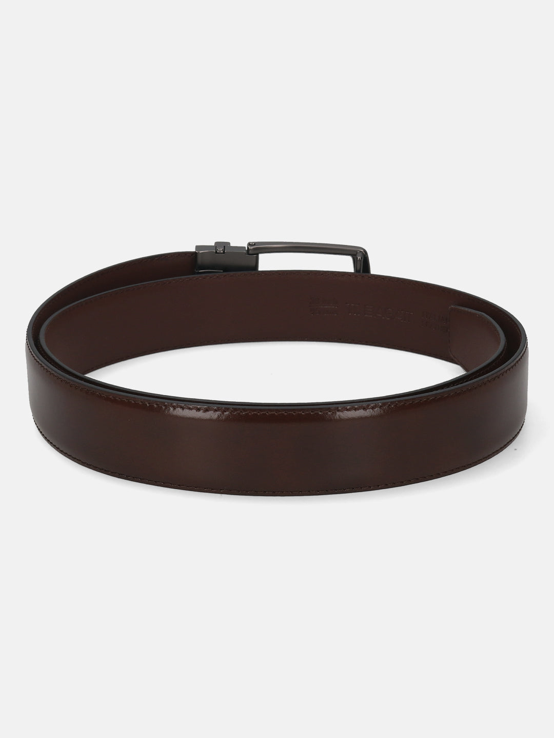 BAGATT Dark Brown Full Grain Italian Leather Non-Reversible Belt