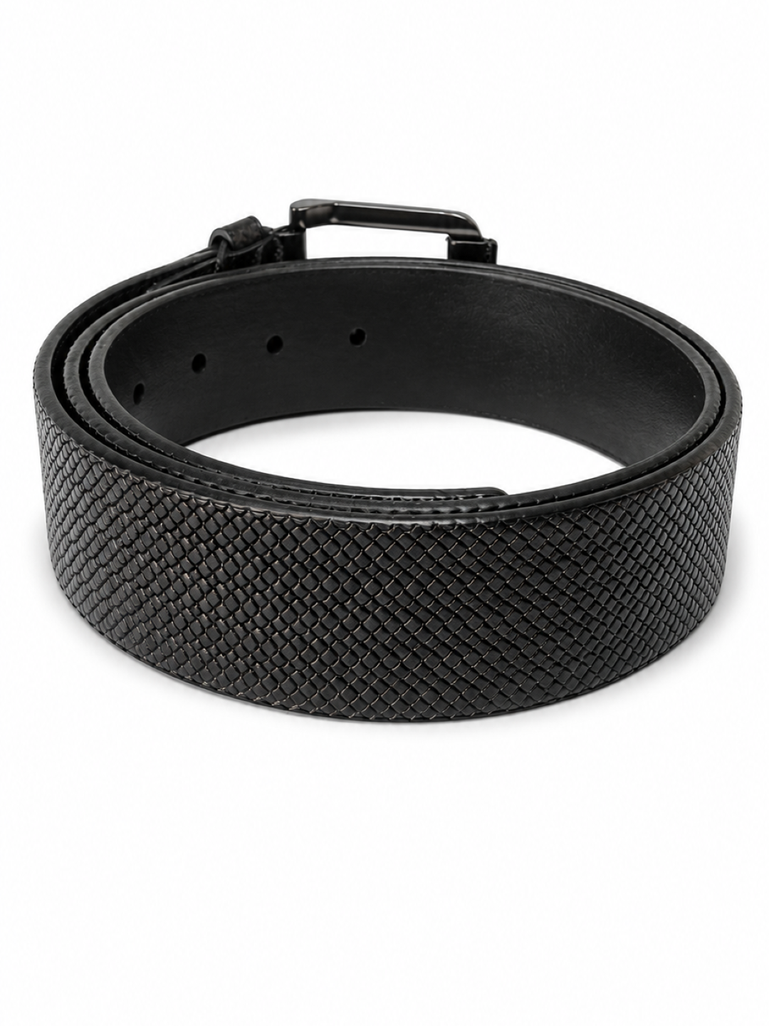 TT.BAGATT Black  Italian Leather Non-Reversible Belts