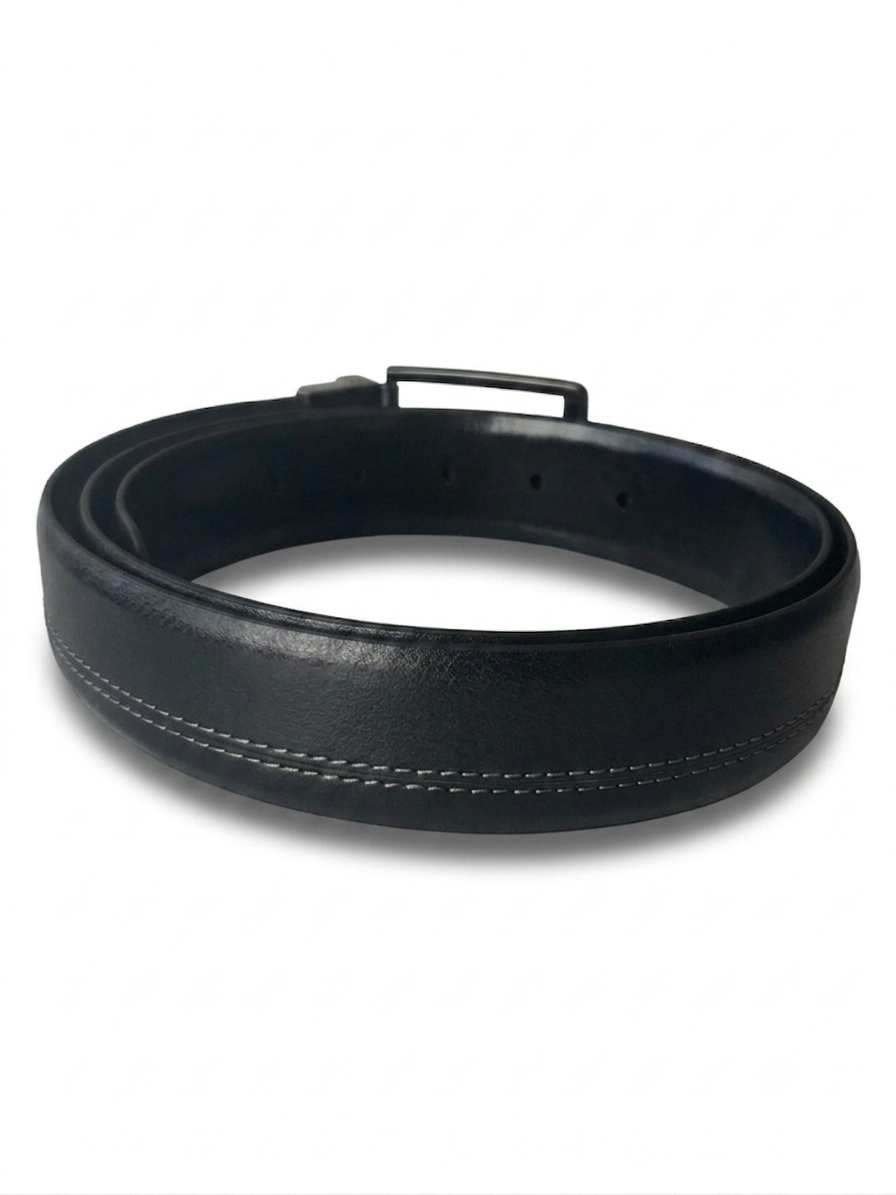 TT.BAGATT Black/Black Italian Leather Reversible Belt