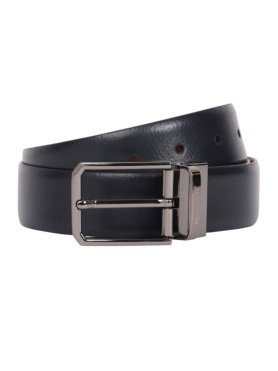 BAGATT Dark Blue Reversible Leather Belt