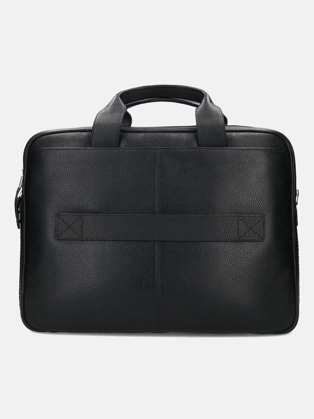 BAGATT Black Wax Leather Laptop Bag