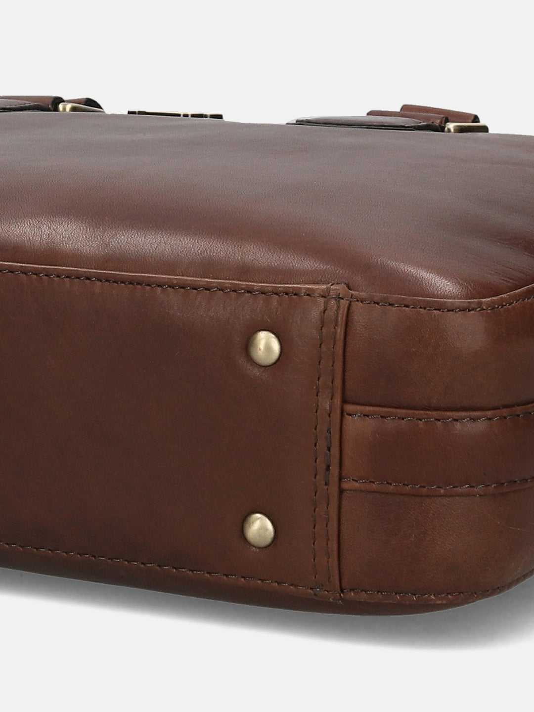 BAGATT Dark Brown Oily Roma Leather Laptop Bag