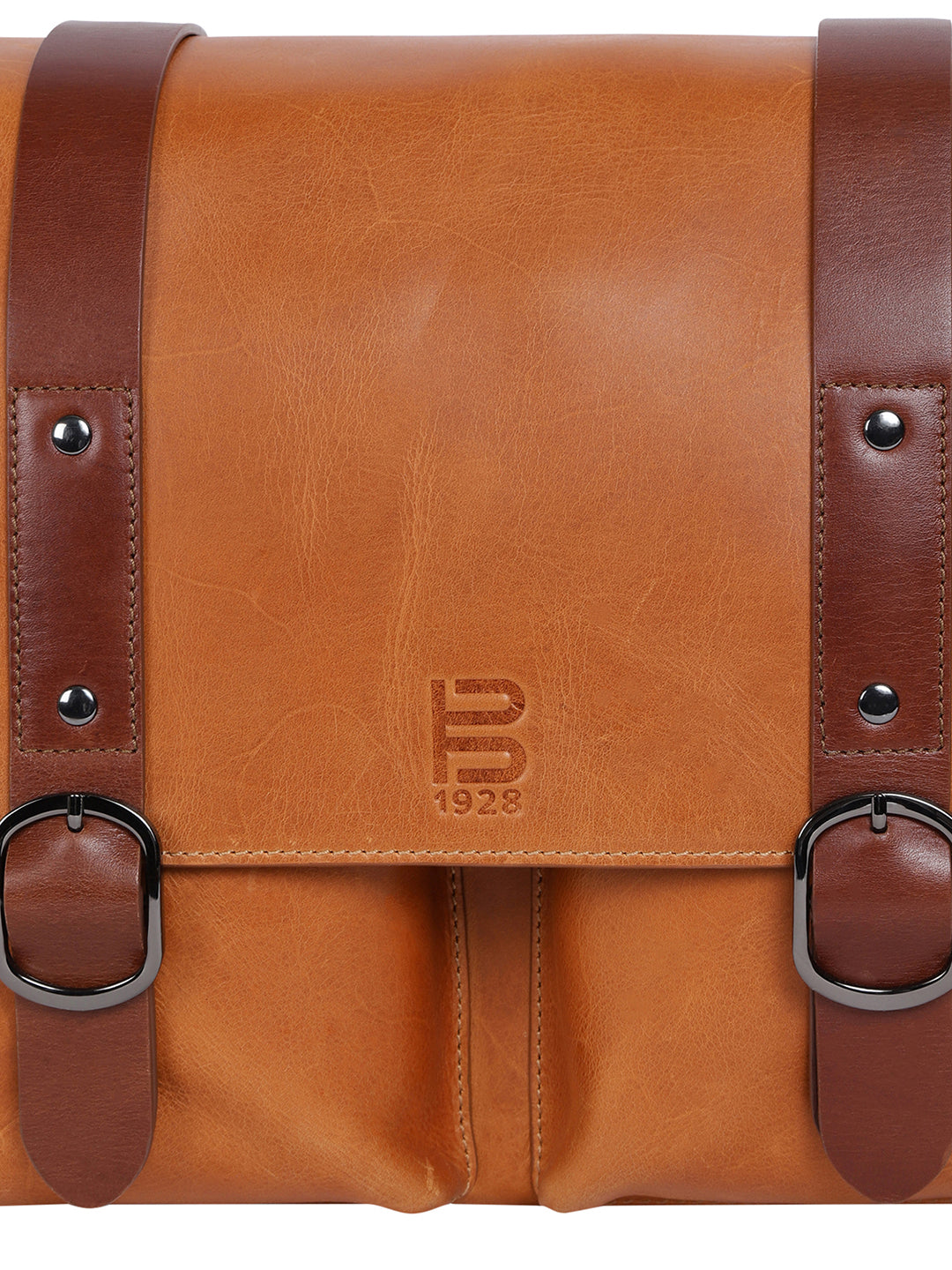 BAGATT Light Brown Leather Laptop Bag