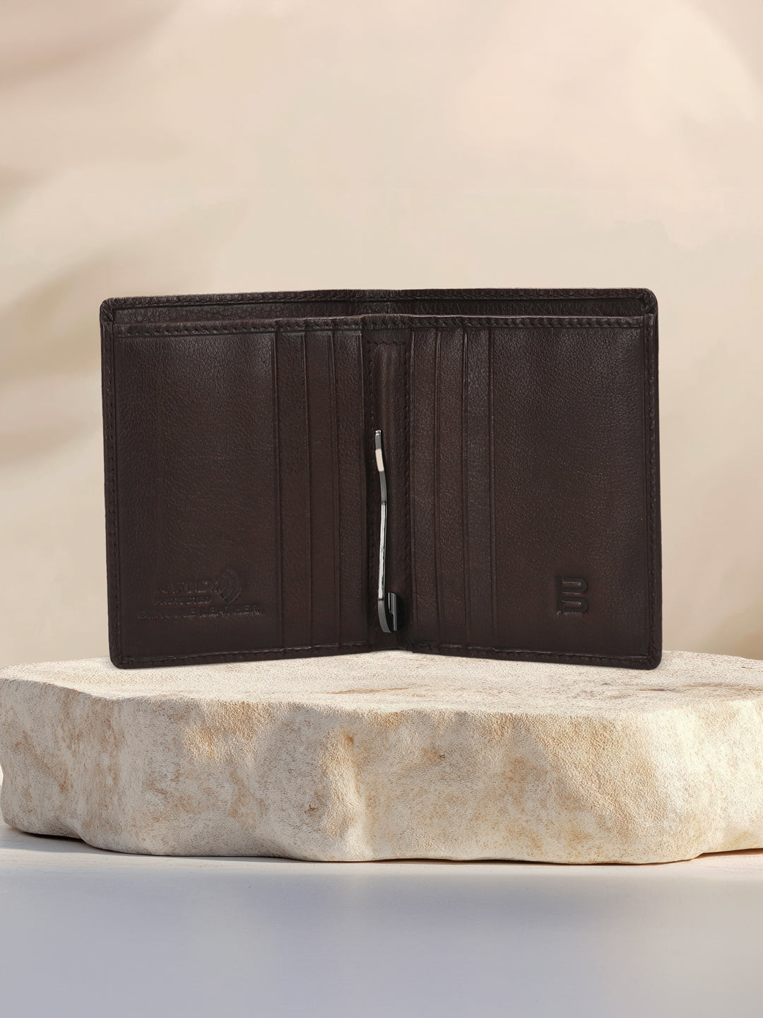 BAGATT Brown Tanned Leather Money Clip