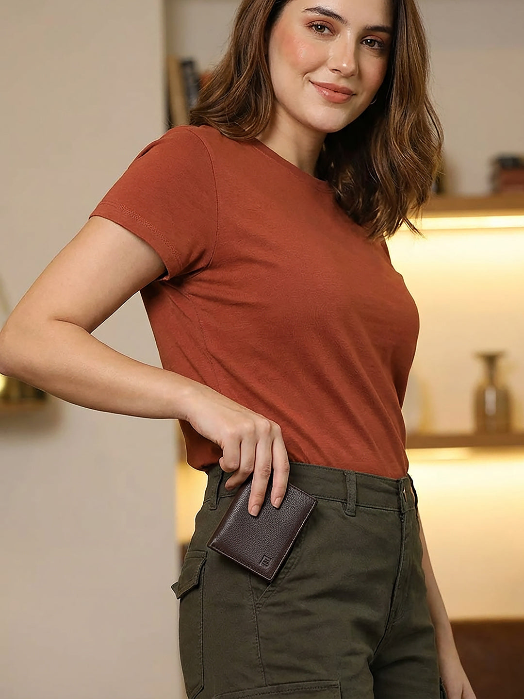 BAGATT Brown Tanned Leather Money Clip