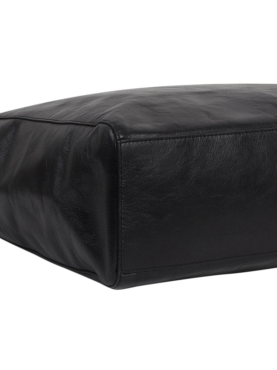 Veneto Black Leather Tote Bag