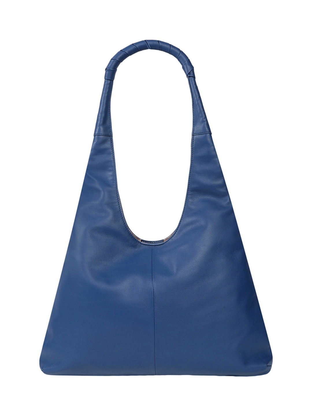 Solomeo Dark Blue Leather Hobo Bag