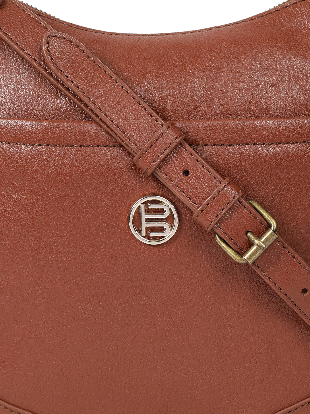 Campania Cognac Leather Cross Body Messenger Bag