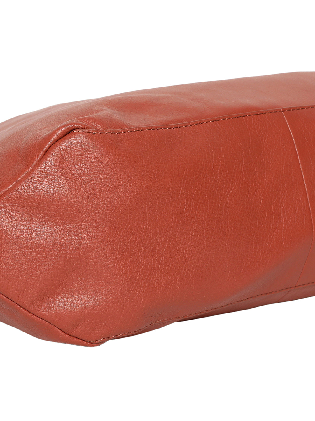 Sparone Light Brown Leather Braided Handle Shoulder Bag
