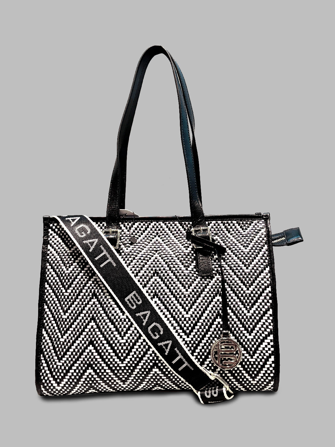 BAGATT Black & White Tote Bag