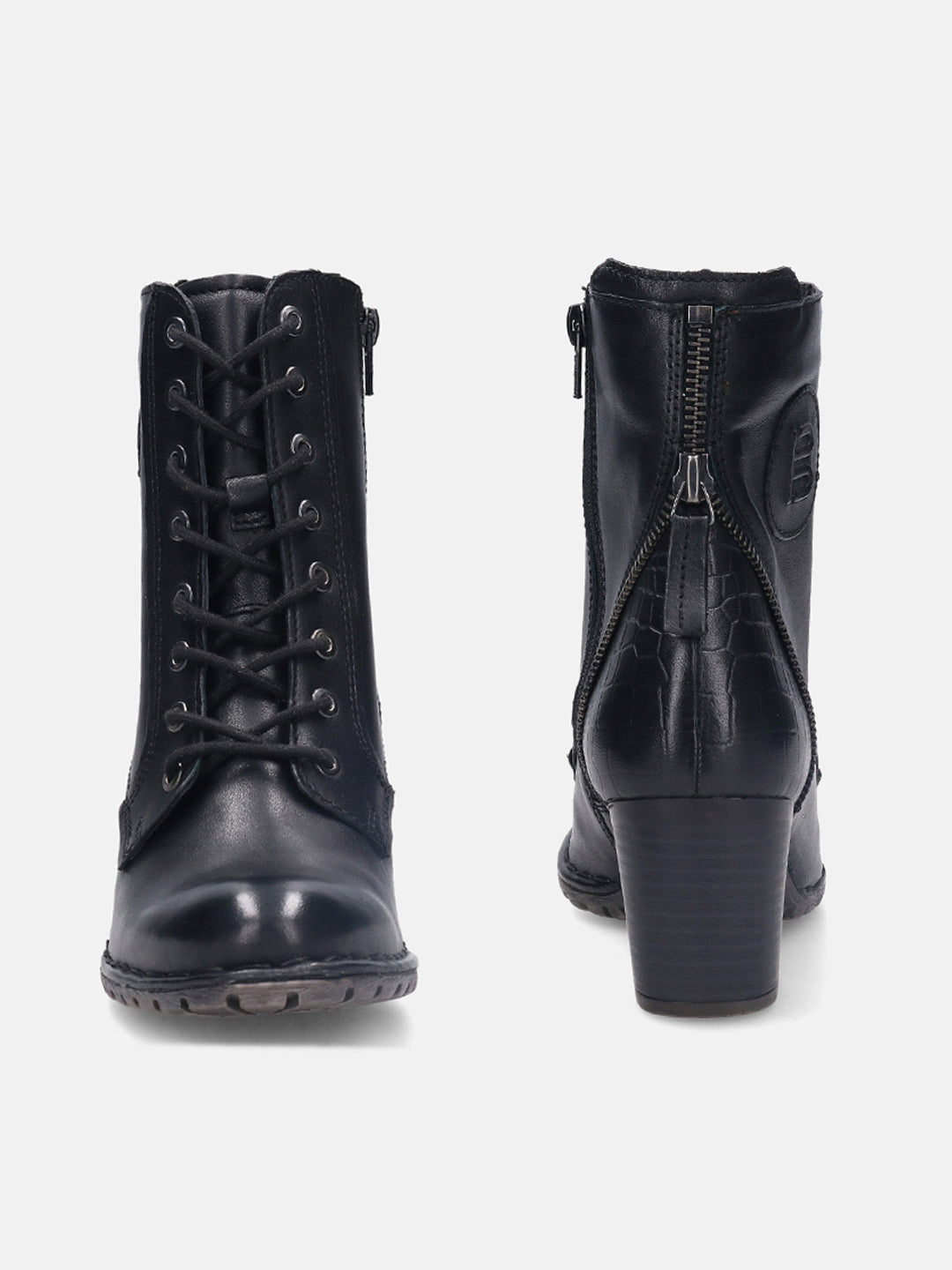 Cathy Evo Black Ankle Boots - BAGATT