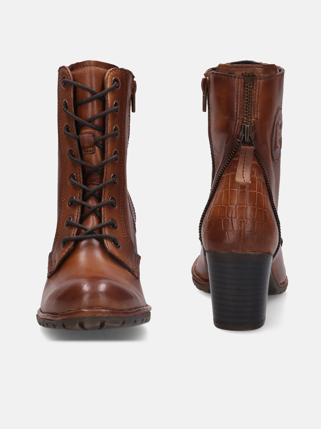 Cathy Evo Cognac Ankle Boots - BAGATT