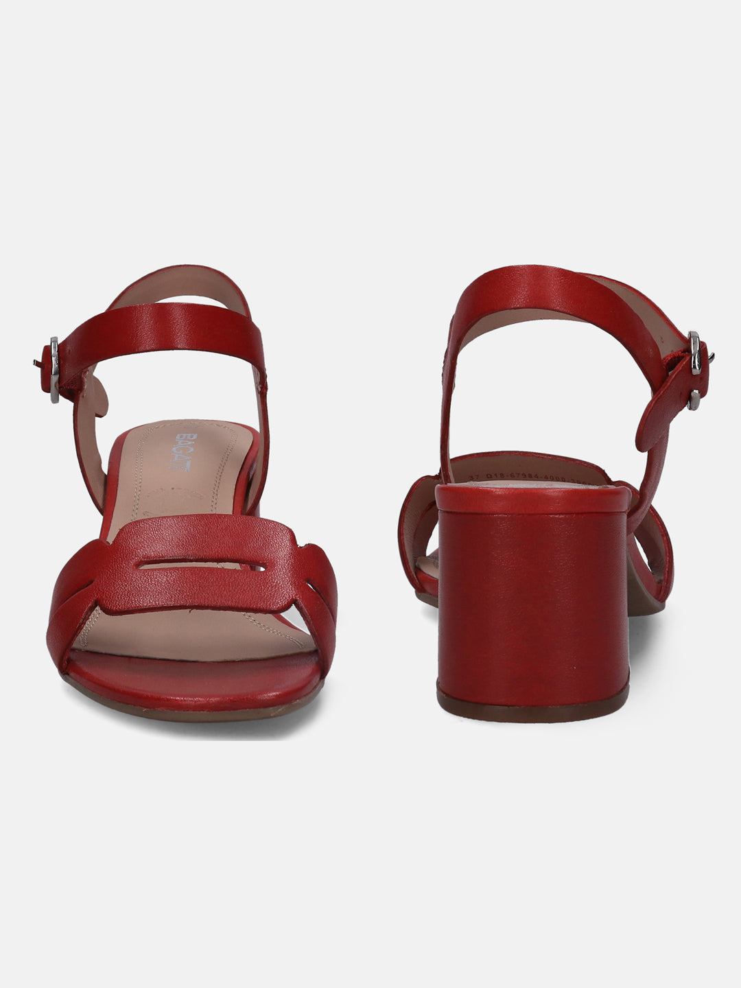 Vaiana Red Block Heels - BAGATT