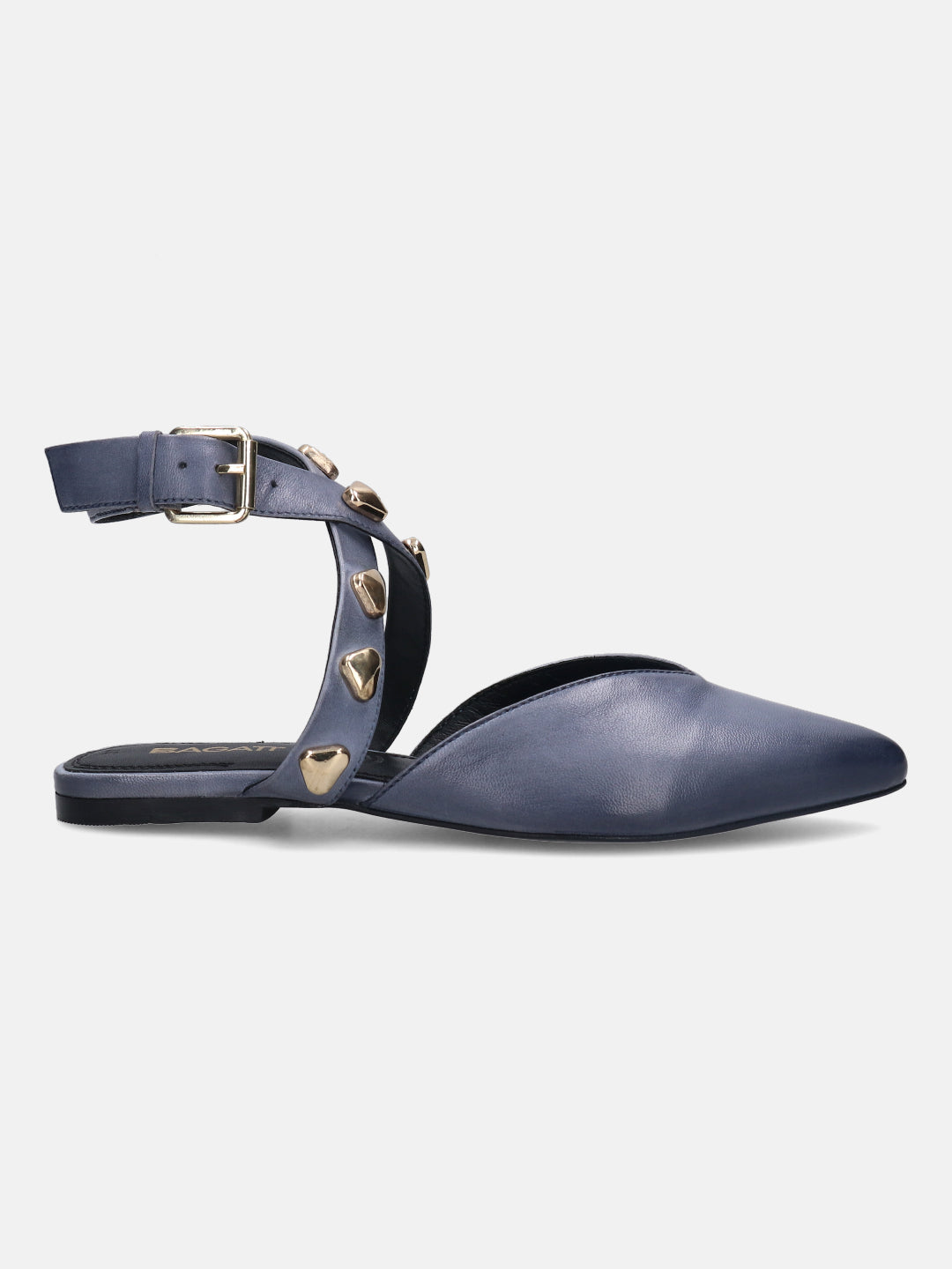 Tabea Blue Flat Sandals - BAGATT