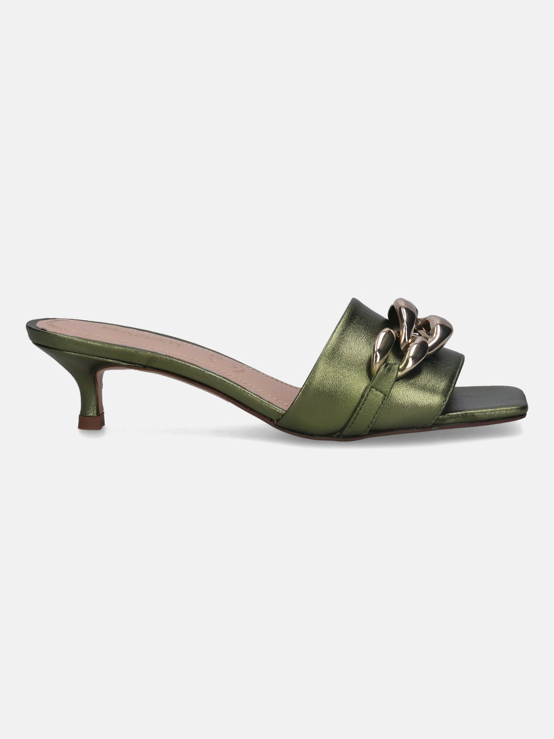 Green kitten heel discount sandals