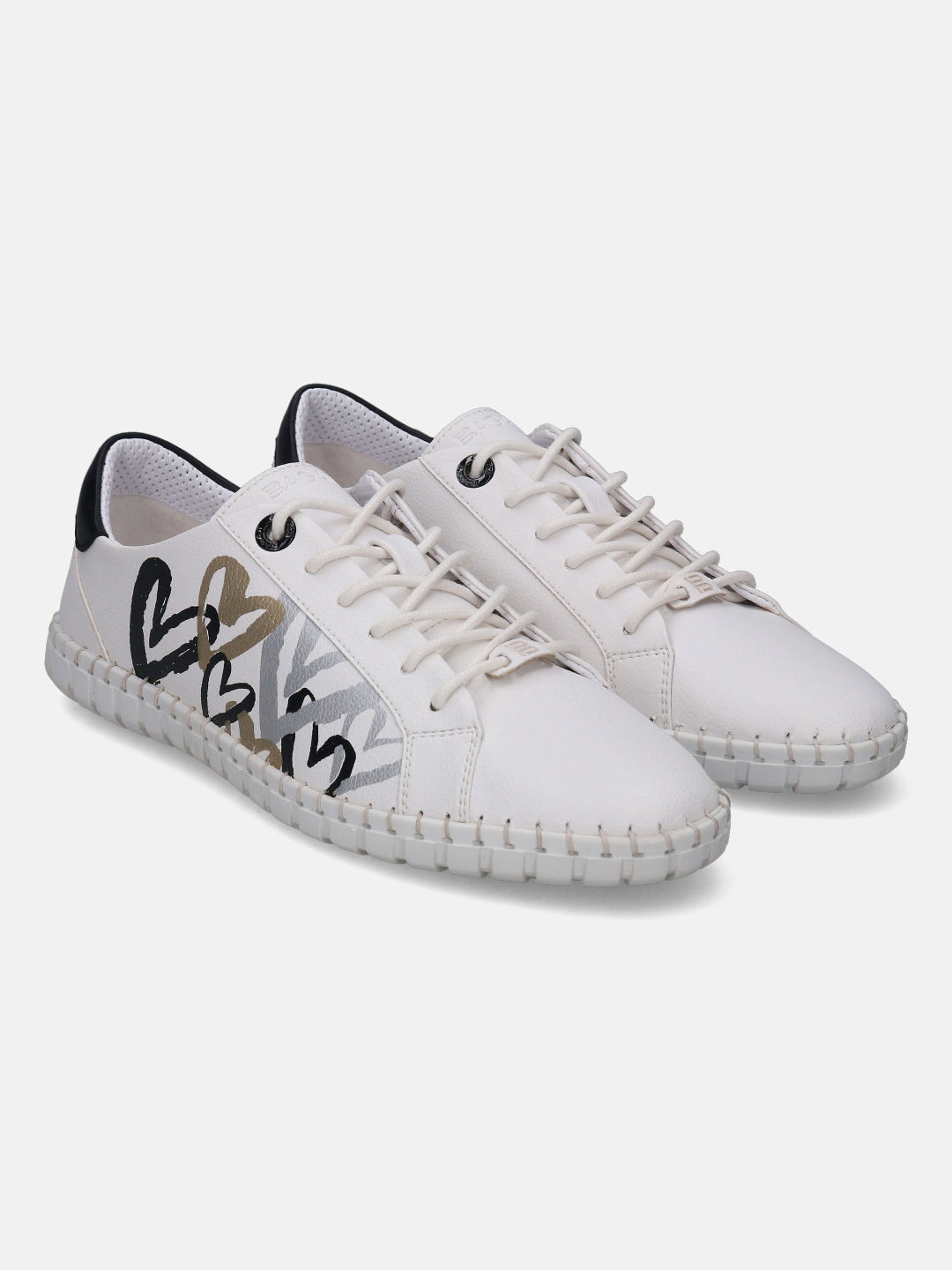 Bali White & Black Sneakers - BAGATT
