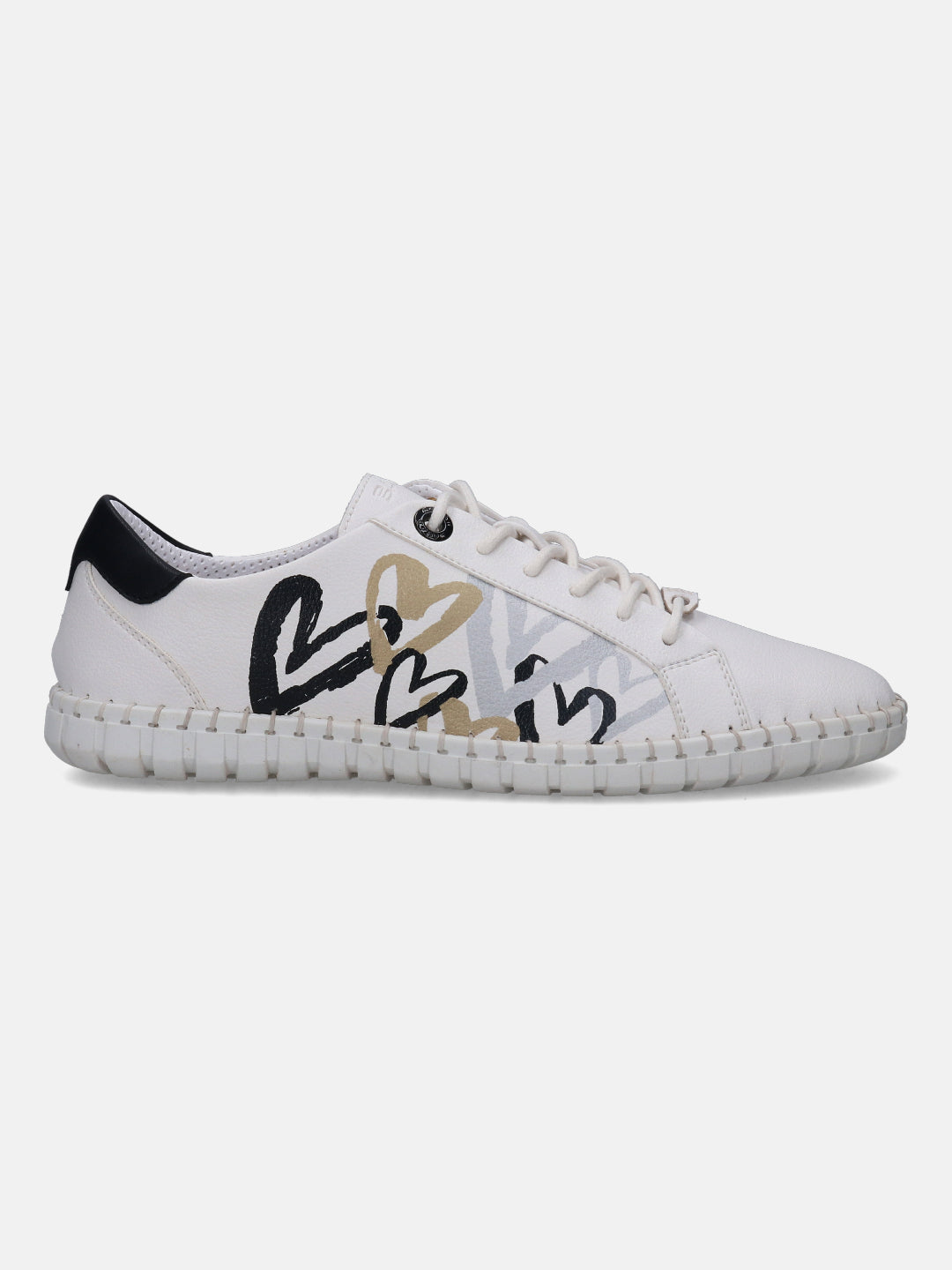 Bali White & Black Sneakers - BAGATT