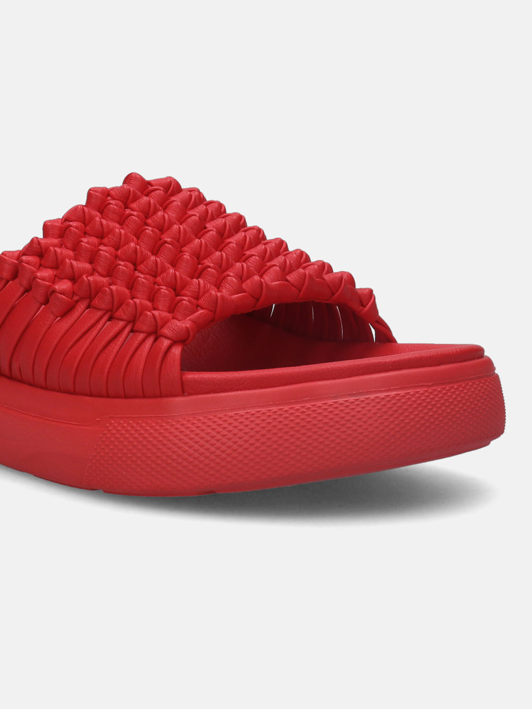 Dalia Red Flatform Sandals - BAGATT