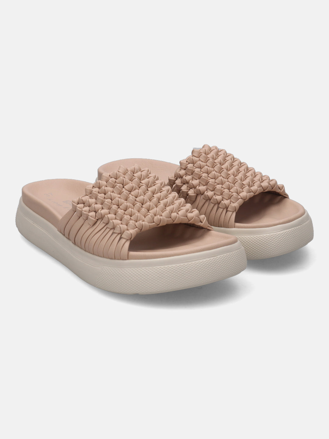Dalia Beige Flatform Sandals - BAGATT