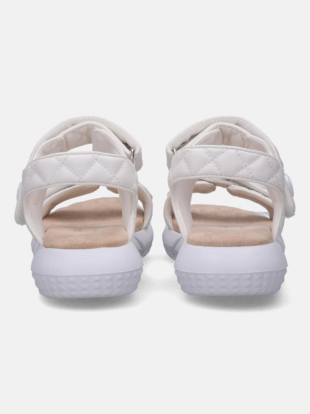 Jersey White Flatform Sandals - BAGATT