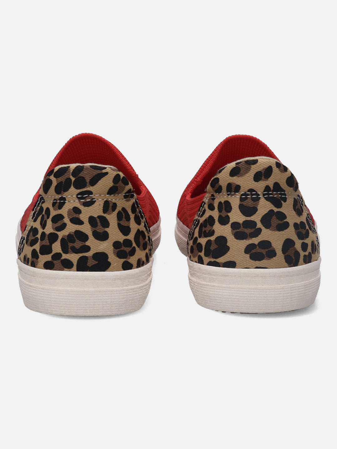 Level Red Animal Print Casual Loafers - BAGATT
