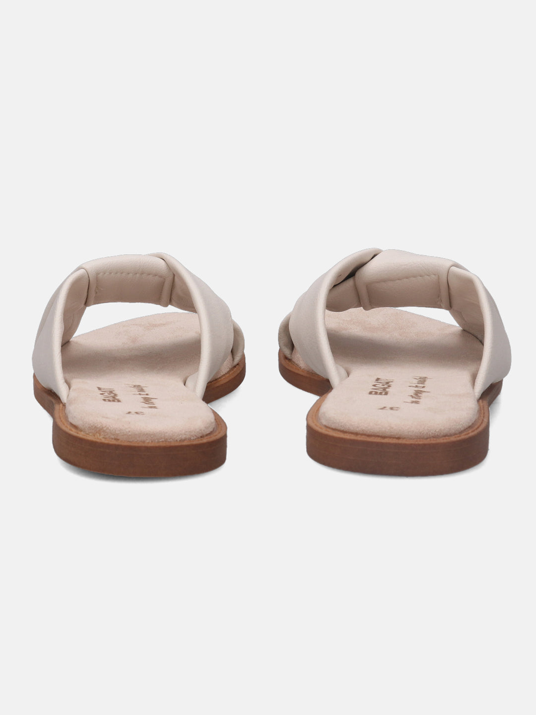 Goldy Beige Flat Sandals - BAGATT