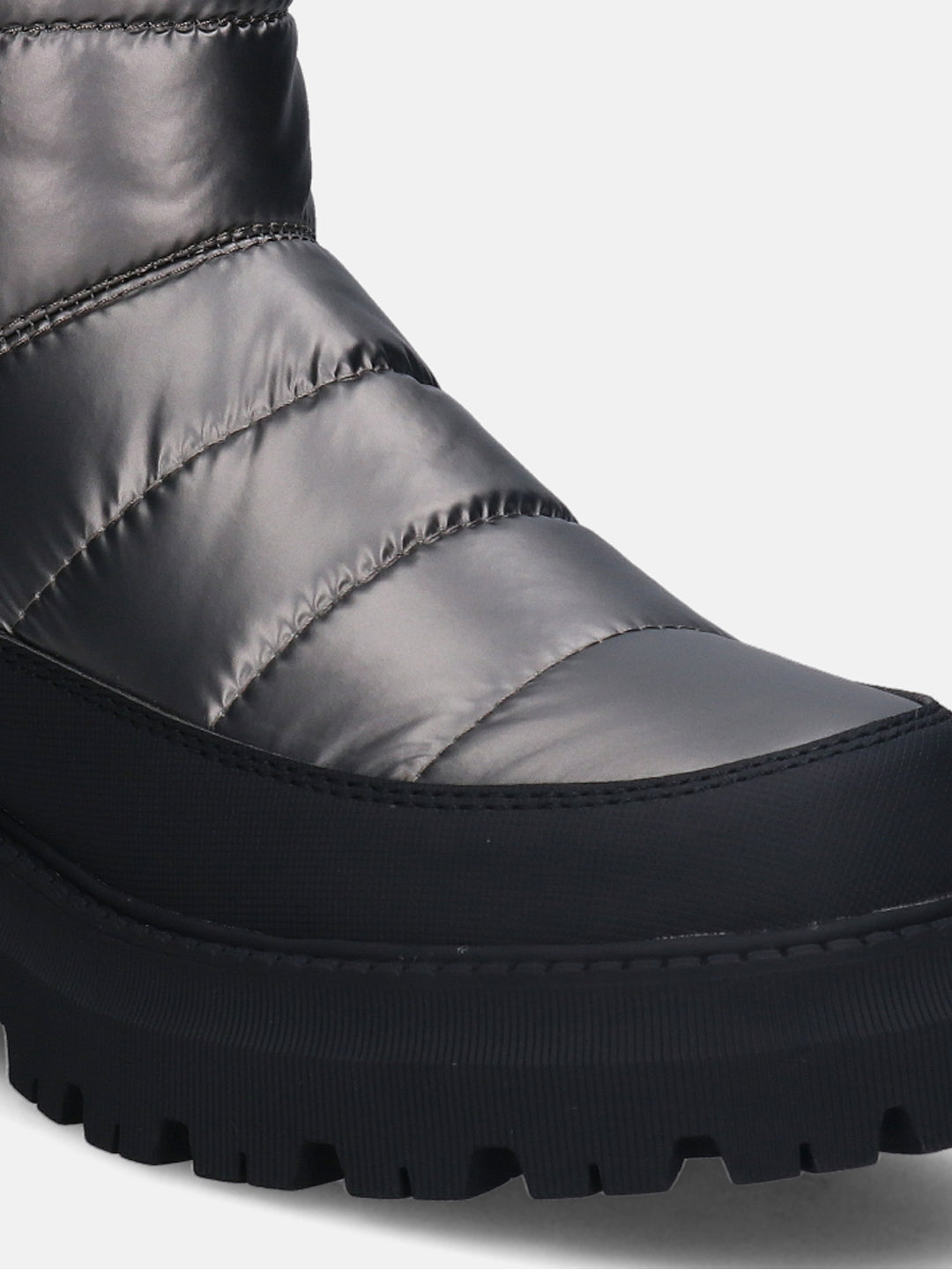 Carley Silver & Black Ankle Boots - BAGATT