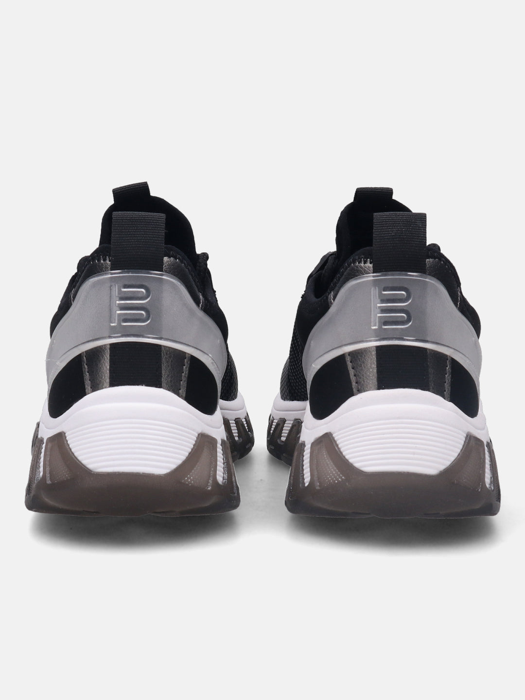 Chi Black & Silver Chunky Sneakers - BAGATT