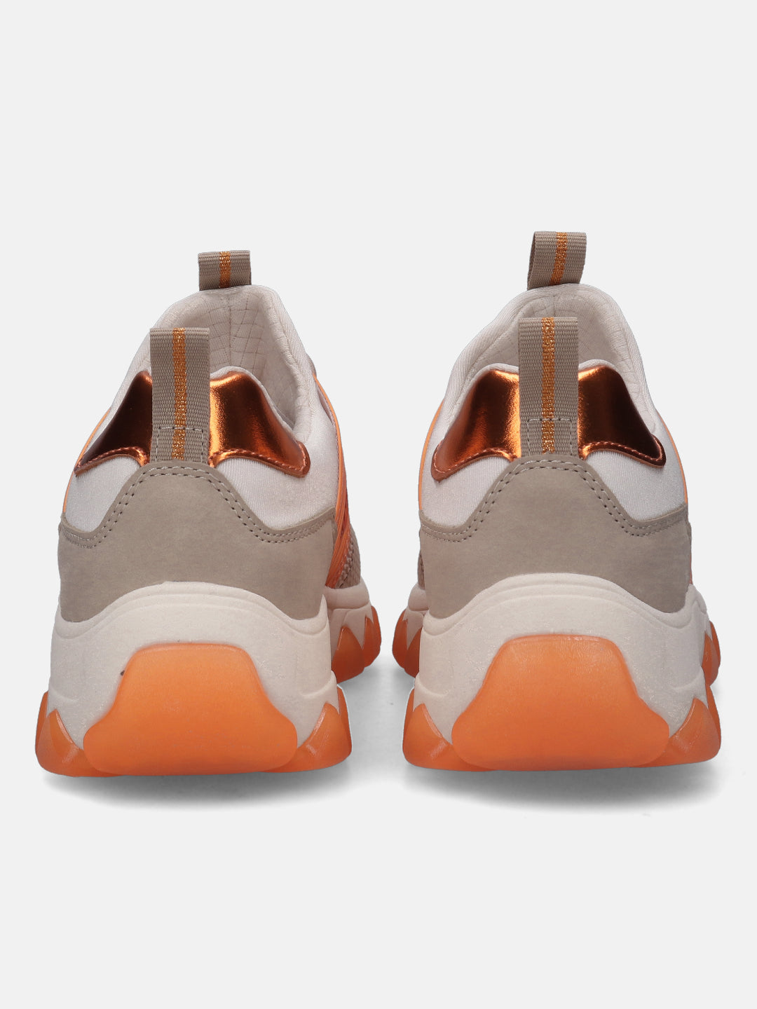 Yuki Beige & Orange Sneakers - BAGATT