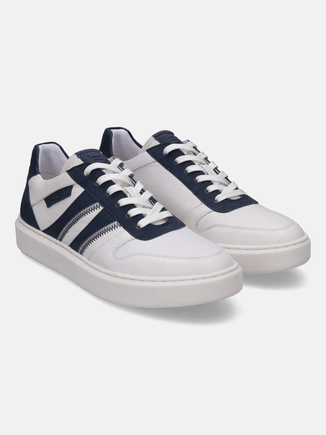 Gina White & Dark Blue Sneakers - BAGATT