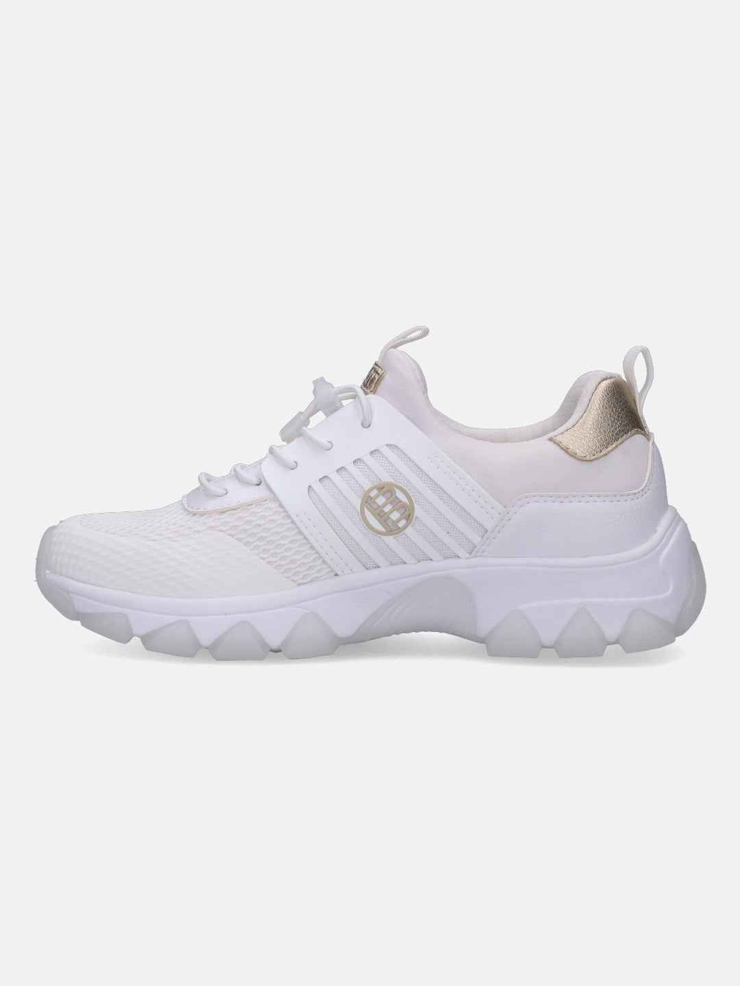 Yuki White & Gold Sneakers - BAGATT