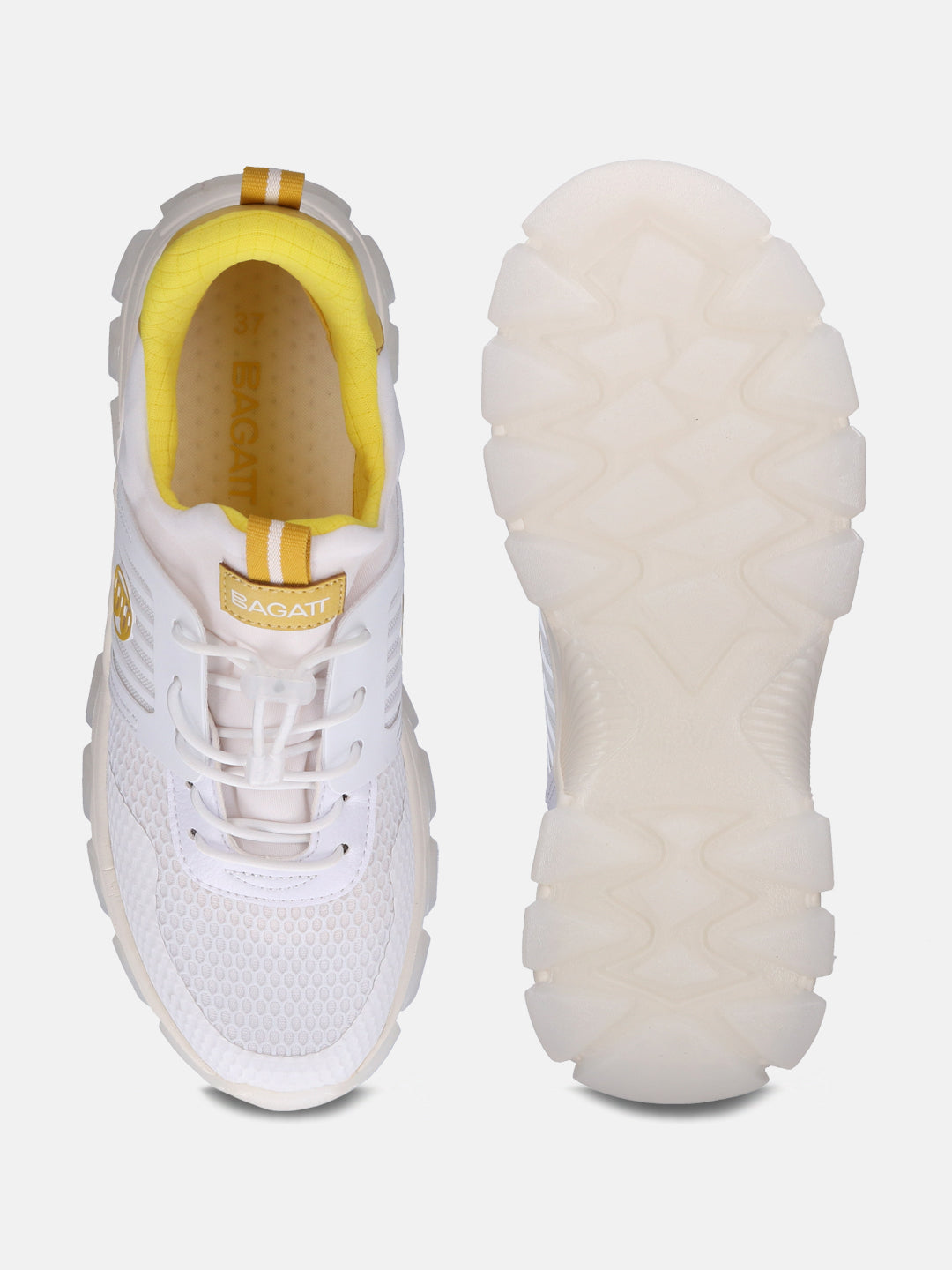 Yuki White & Yellow Sneakers - BAGATT