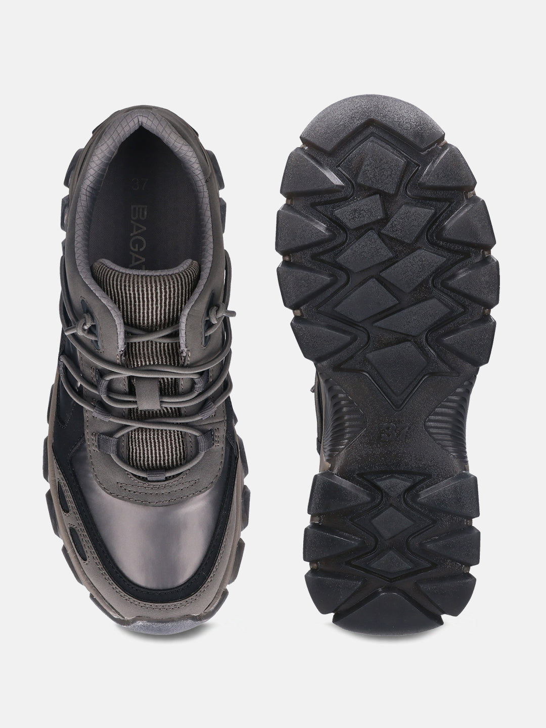 Yuki Dark Grey & Black Sneakers - BAGATT