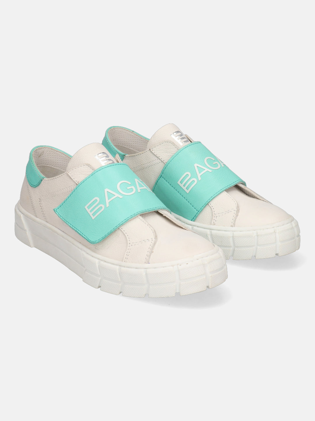 Tia White & Light Blue Sneakers - BAGATT