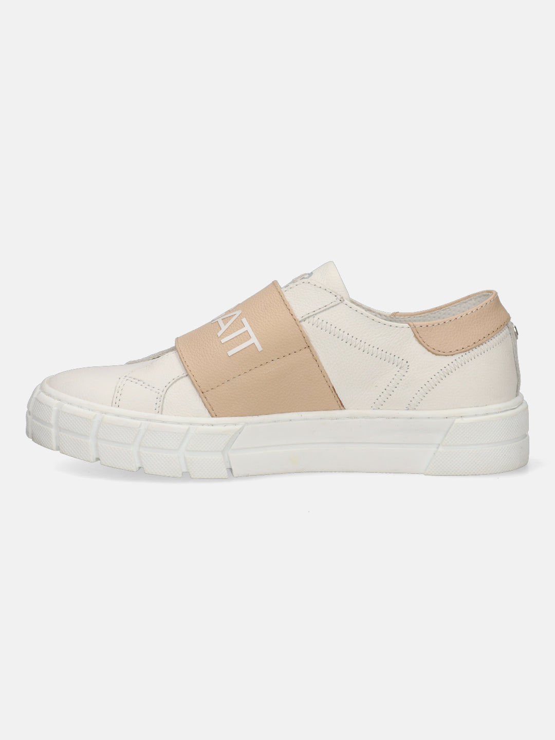 Tia White & Sand Sneakers - BAGATT