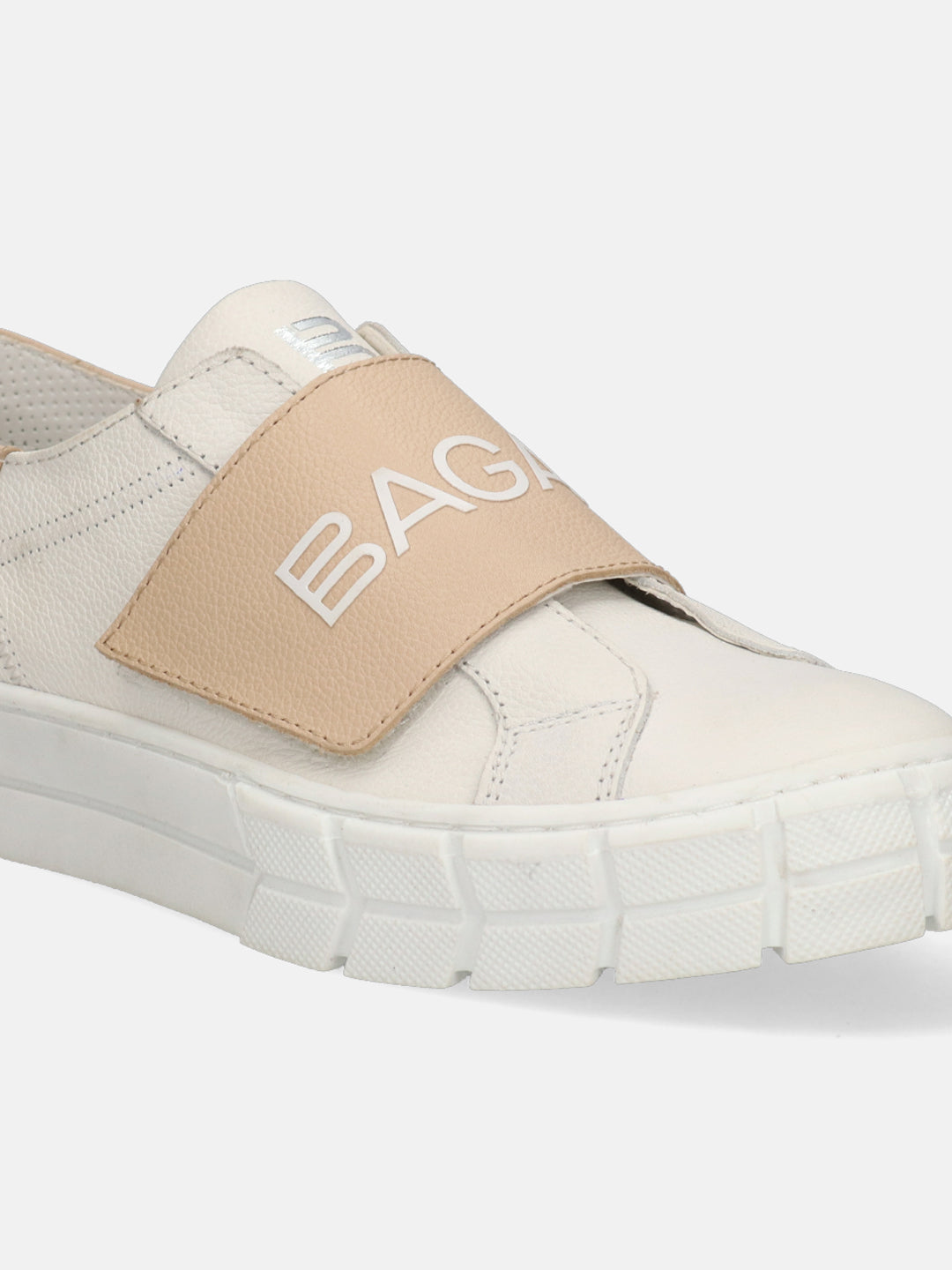 Tia White & Sand Sneakers - BAGATT