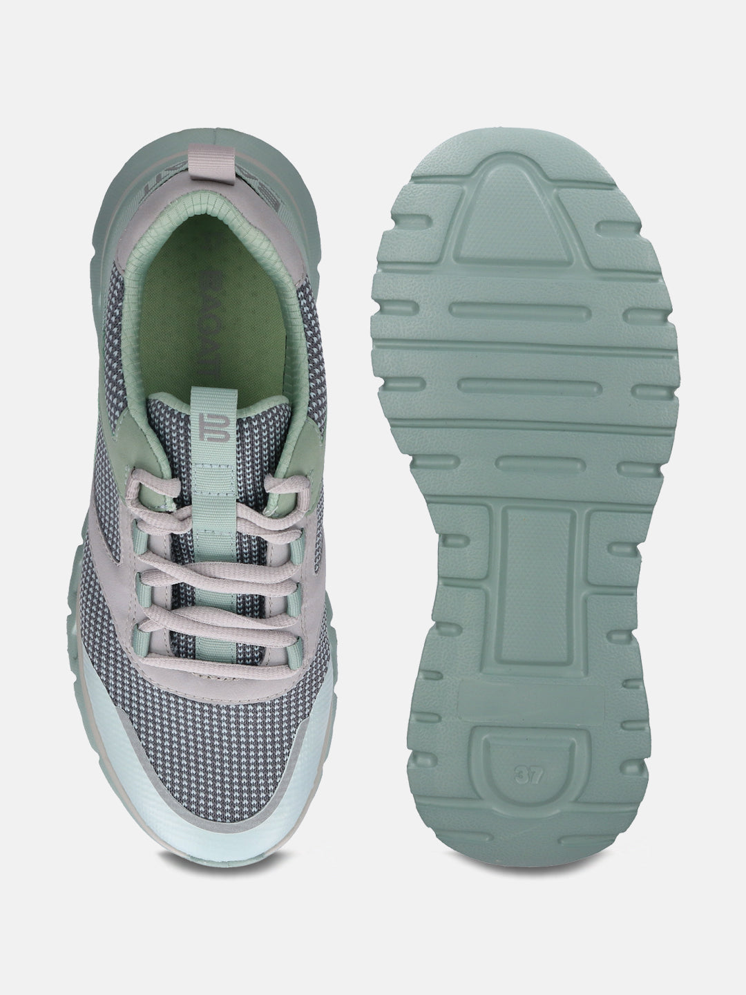 Nesaja Grey & Light green Sneakers - BAGATT